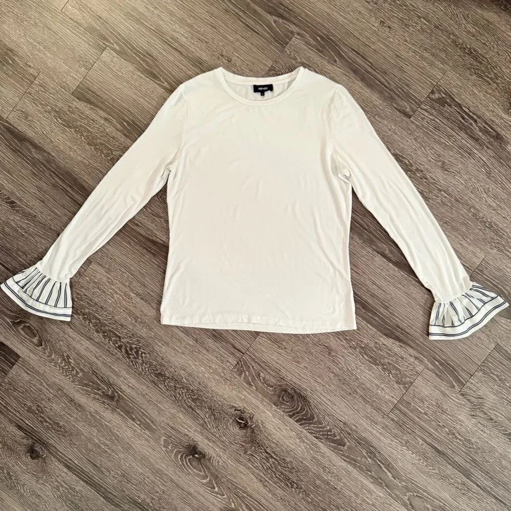 Me+Em Flare Cuff Long Sleeve Top